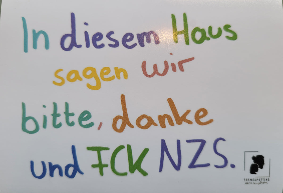 Aufkleber BITTE, DANKE & FCK NZS