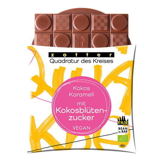 Zotter: QdK 40% Kokos-Karamell Schokolade mit Kokosblütenzucker