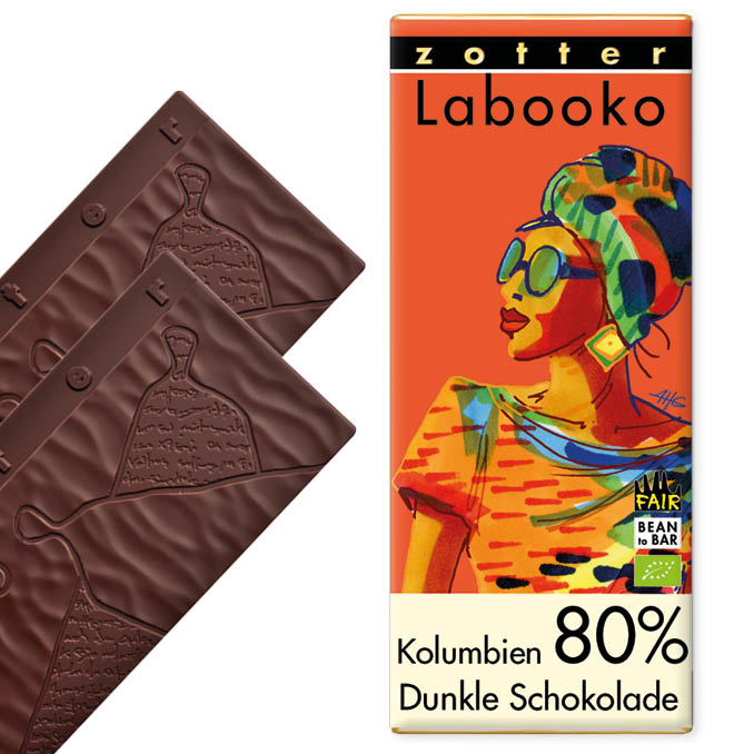 Labooko Kolumbien 80% Schokolade von Zotter