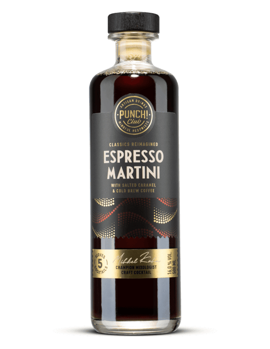 Punch Club Espresso Martini | Fertig-Cocktail mit Salted Caramel (0,5l)